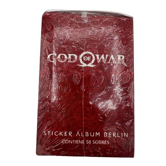 GOD OF WAR Berlin Stickers Sealed Box 50 Packs 2021 KRATOS Peru Import - Picture 2 of 8